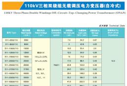 110KV三相双绕组无载调压电力变压器（自冷式）